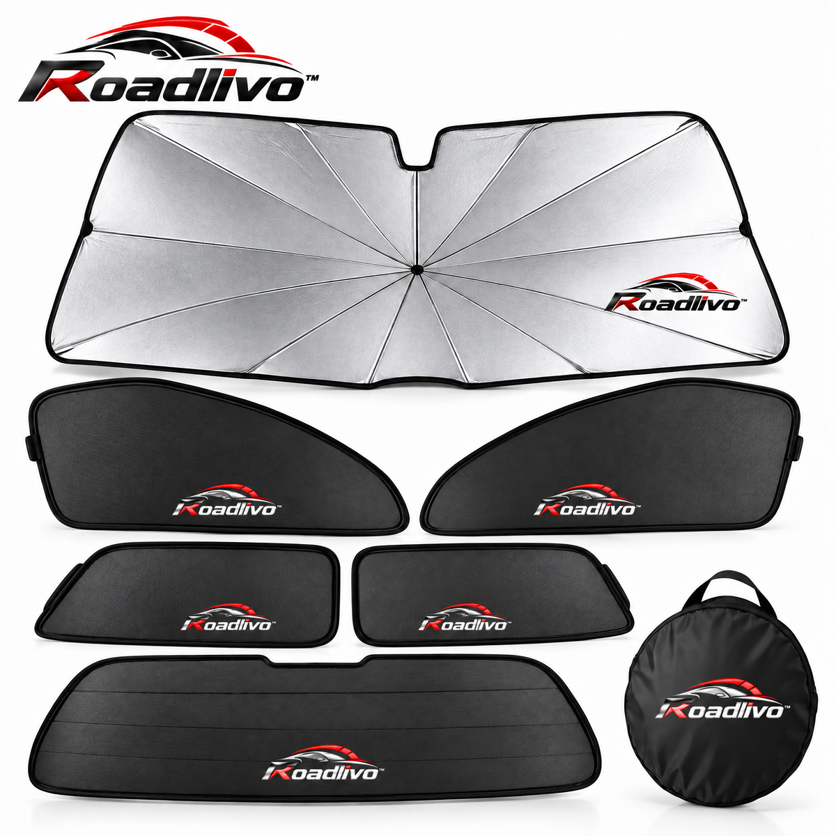 Roadlivo™ Full-Car Sunshade & Heat Protection Set