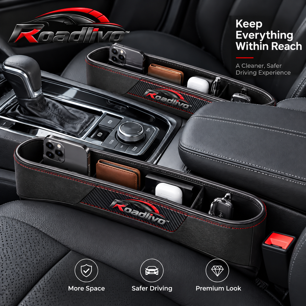 Roadlivo™ 2-Piece Car Seat Gap Organizer Set