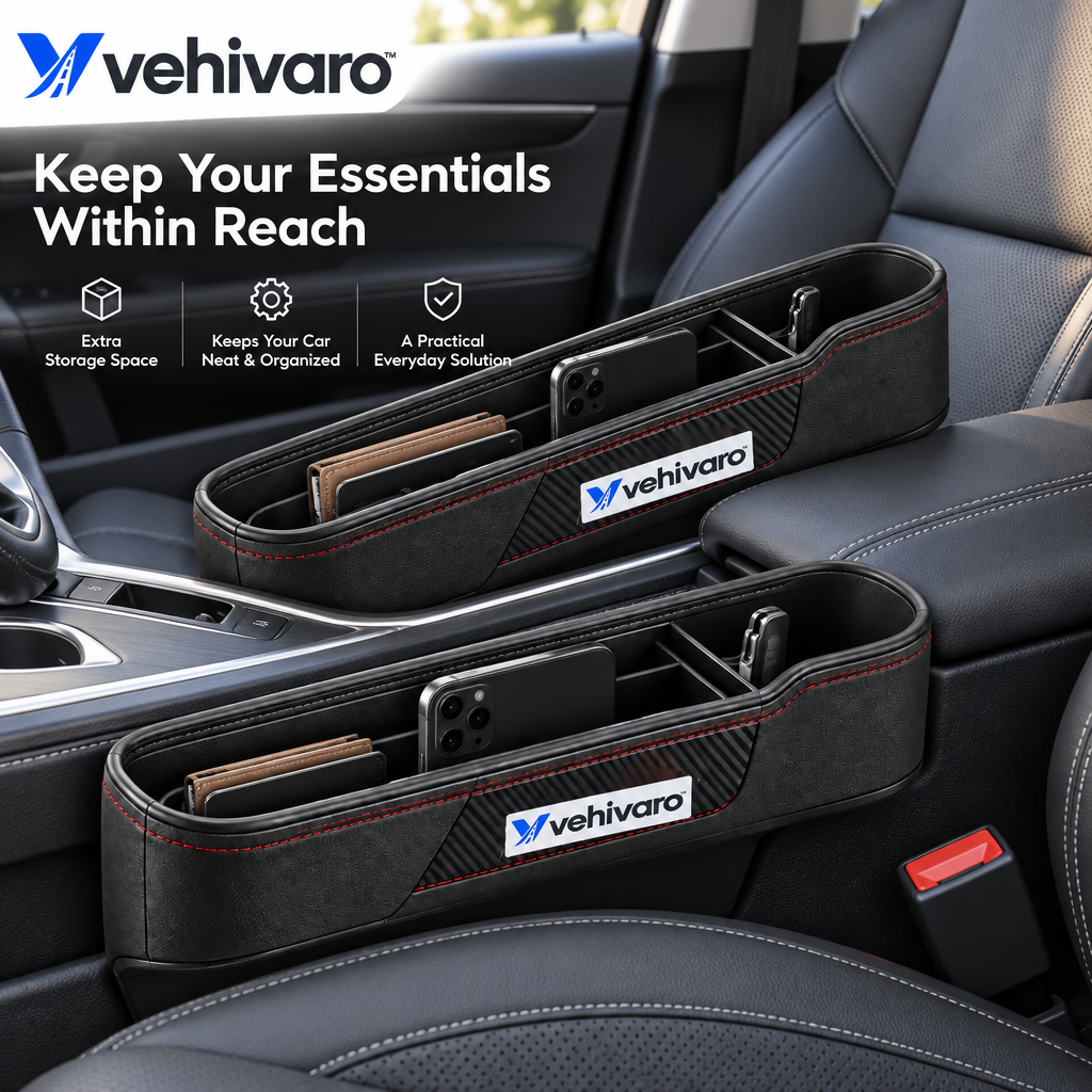 Vehivaro™ 2-Piece Car Seat Gap Organizer Set