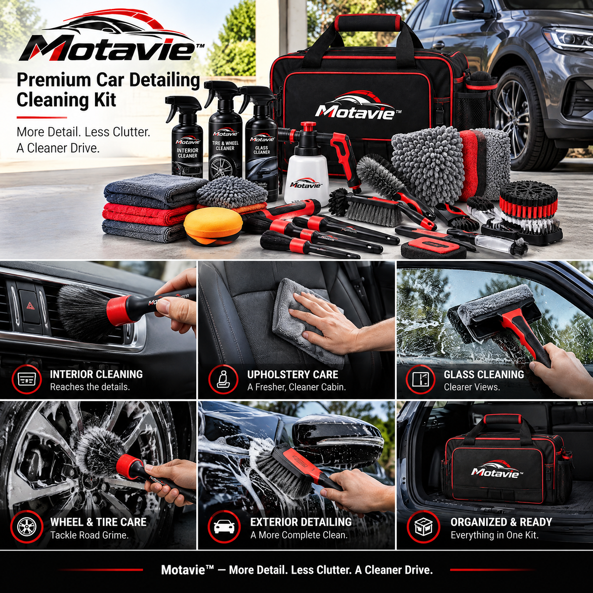 Roadlivo™ Premium Car Detailing Cleaning Kit