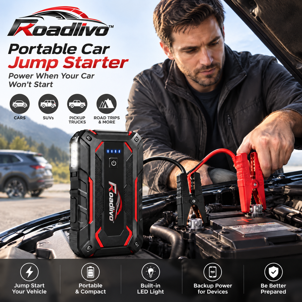 Roadlivo™ Portable Car Jump Starter