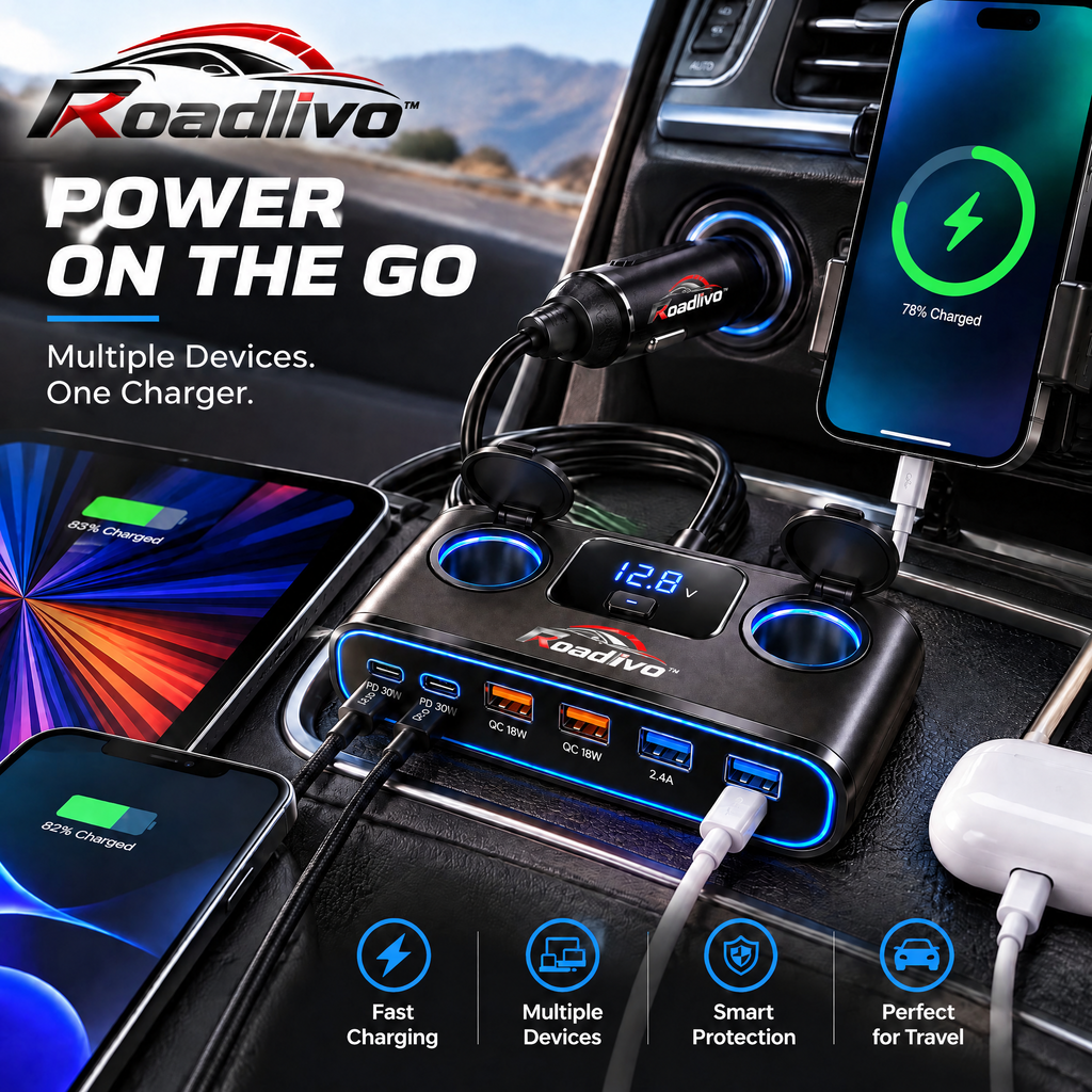 Roadlivo™ Multi-Port Fast Charging Power Hub