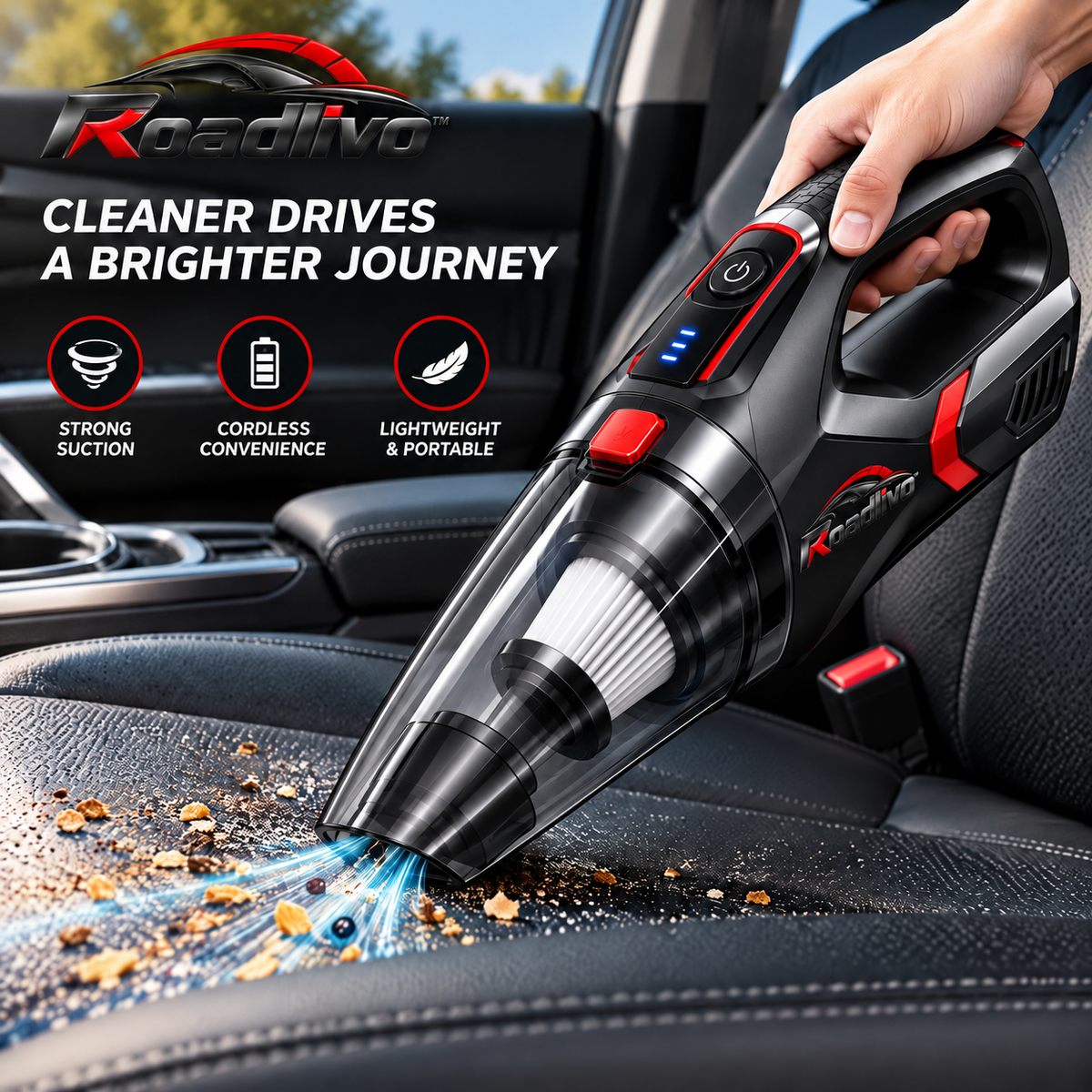 Roadlivo™ Cordless Car Vacuum Cleaner