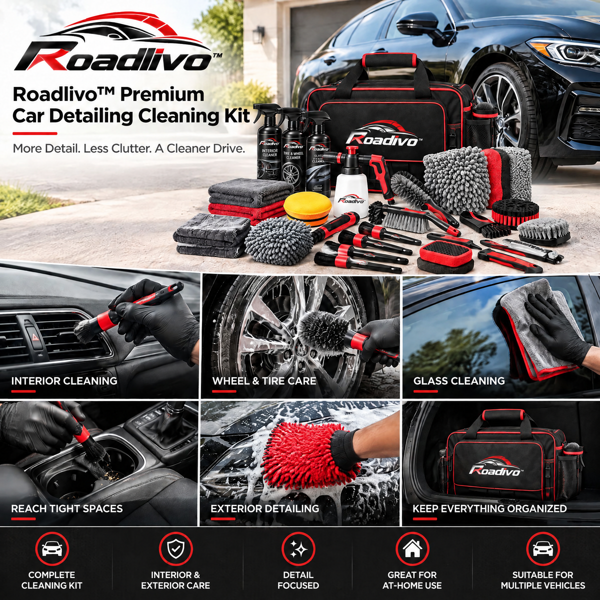 Roadlivo™ Premium Car Detailing Cleaning Kit