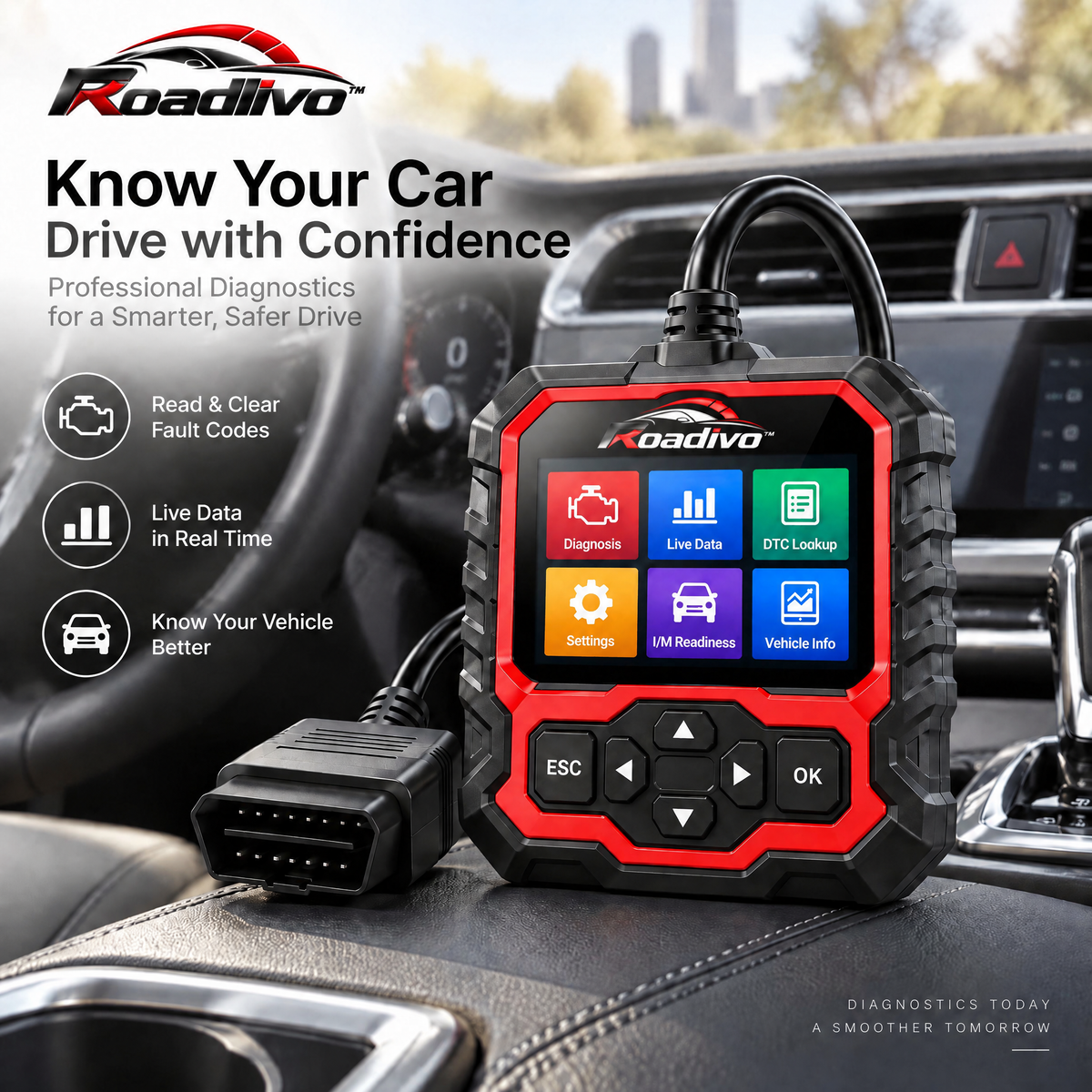 Roadlivo™ OBD2 Car Diagnostic Scanner