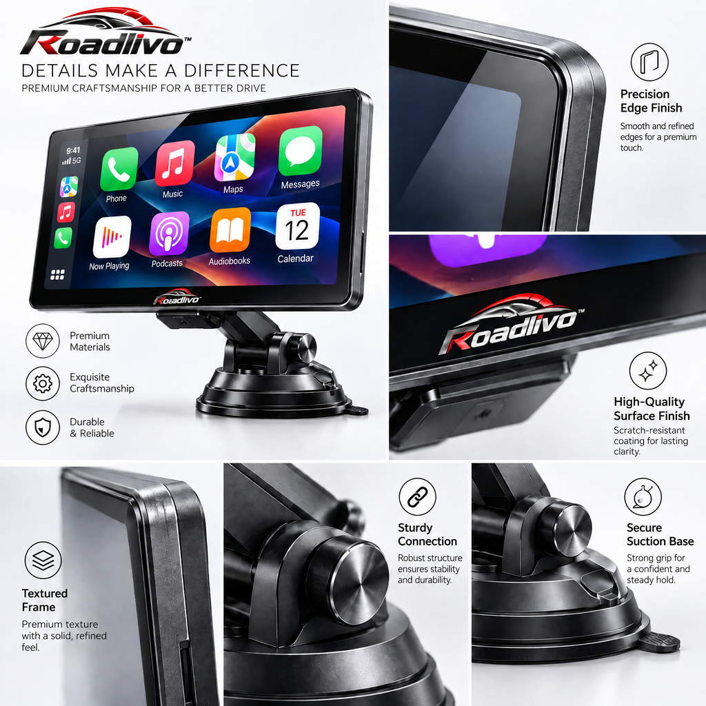 Roadlivo™ Portable Wireless CarPlay Display