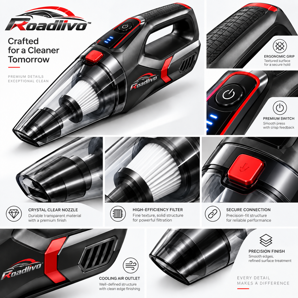 Roadlivo™ Cordless Car Vacuum Cleaner
