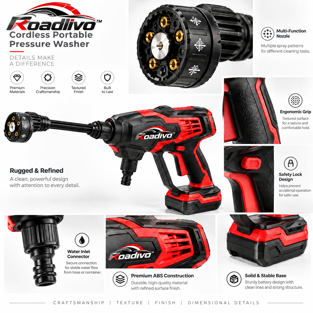 Roadlivo™ Cordless Portable Pressure Washer
