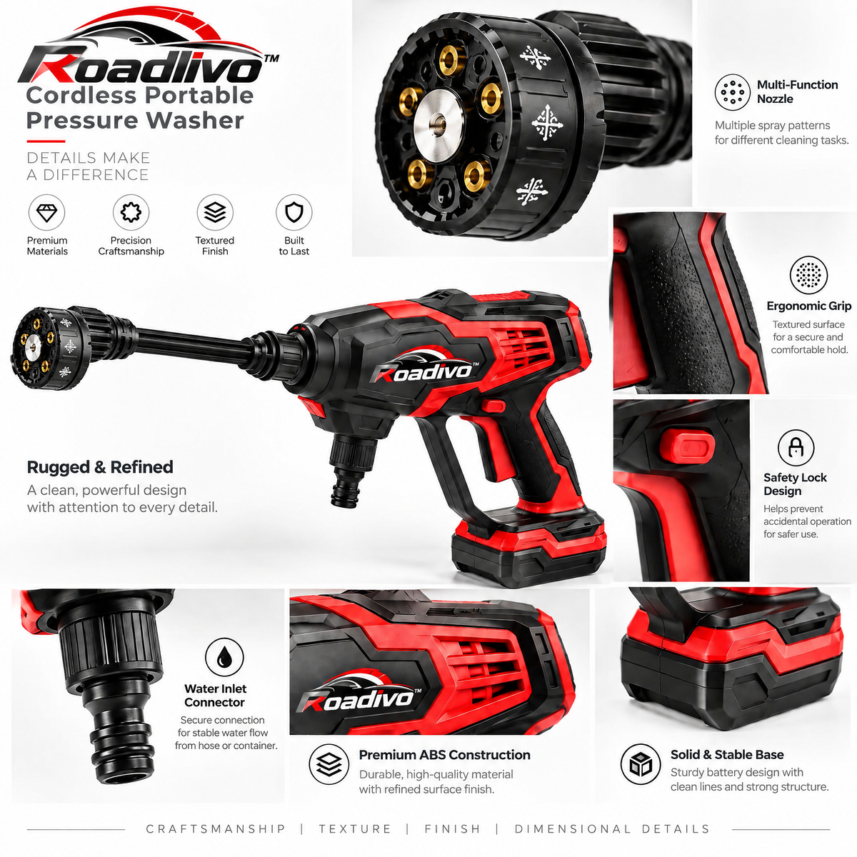 Roadlivo™ Cordless Portable Pressure Washer