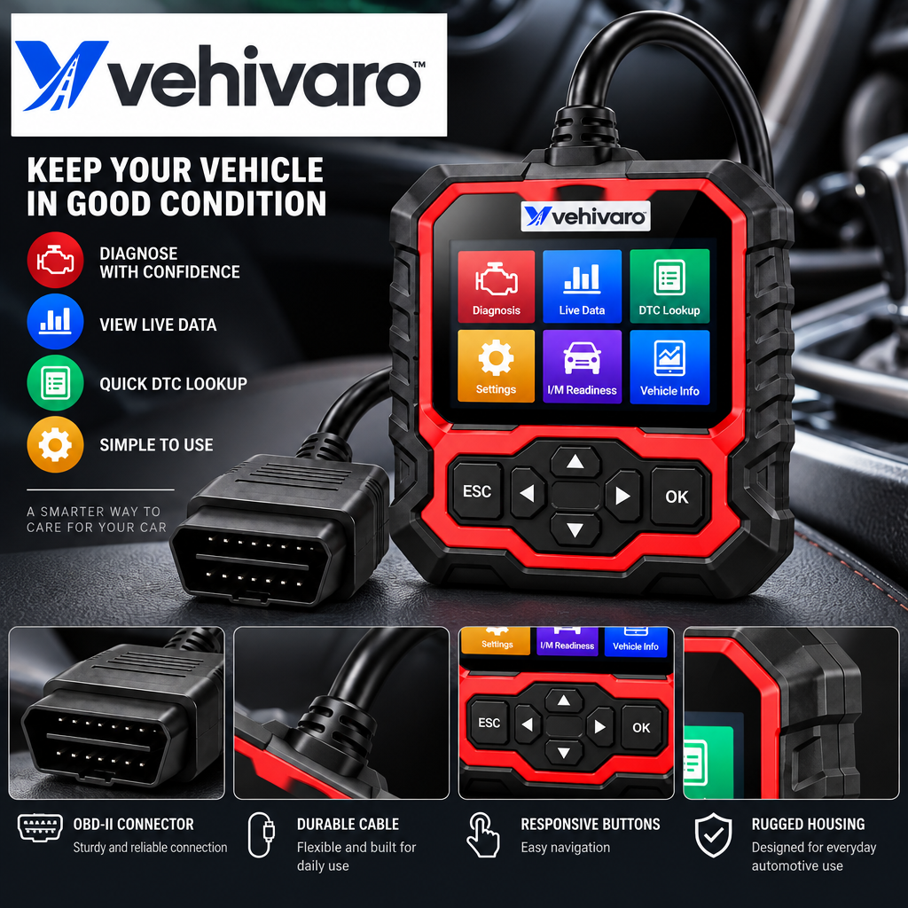 Vehivaro™ OBD2 Car Diagnostic Scanner