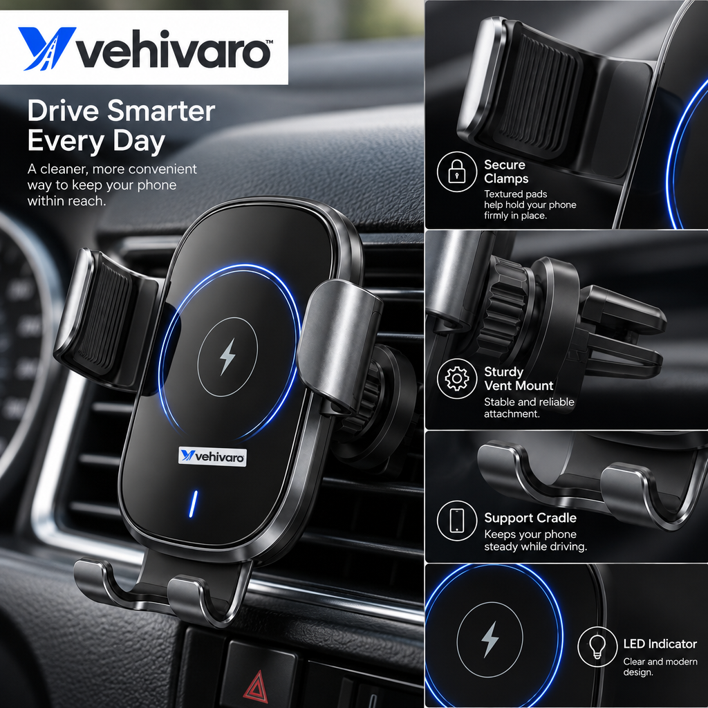 Vehivaro™ Wireless Charging Car Phone Mount