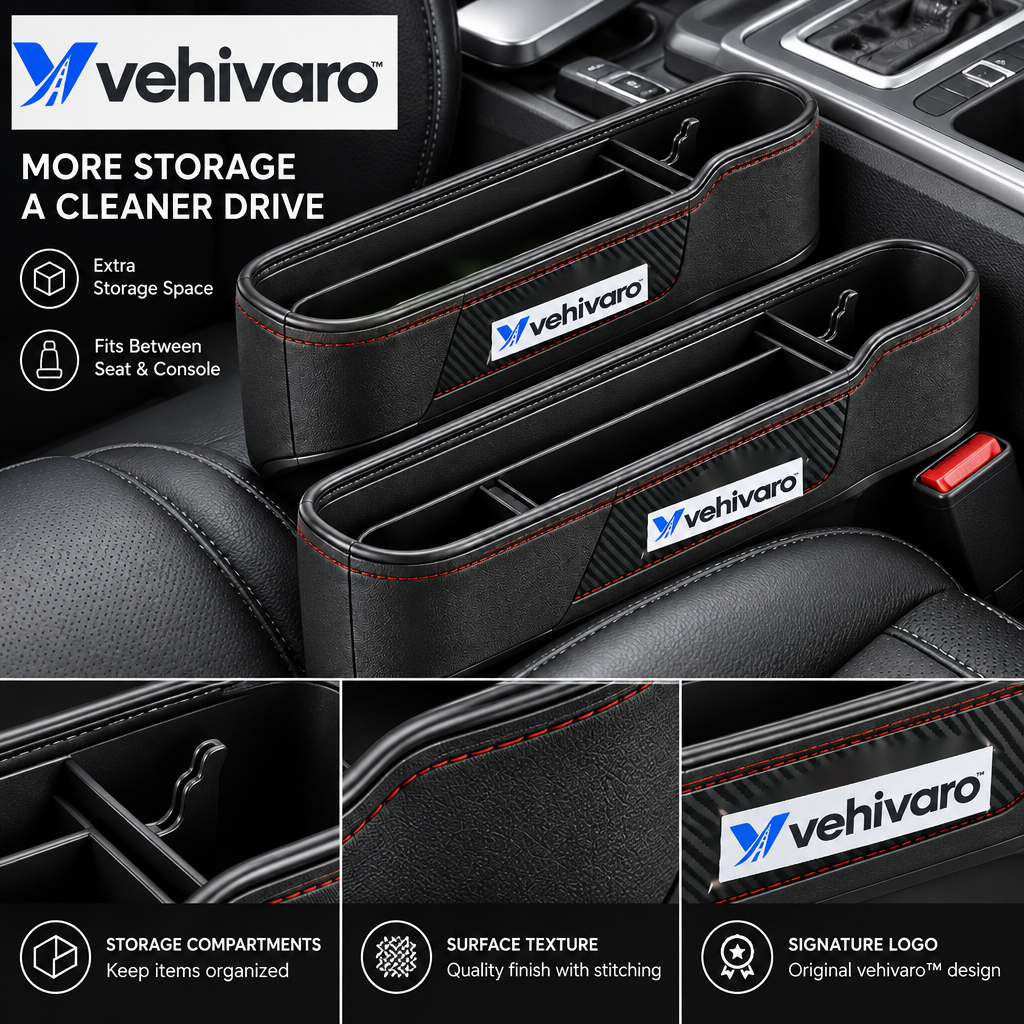 Vehivaro™ 2-Piece Car Seat Gap Organizer Set