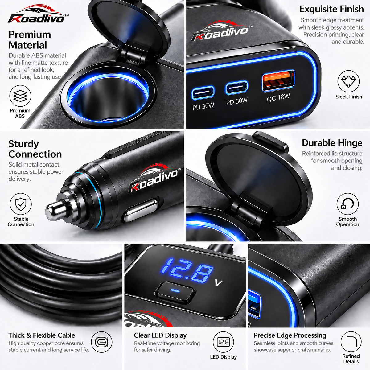 Roadlivo™ Multi-Port Fast Charging Power Hub