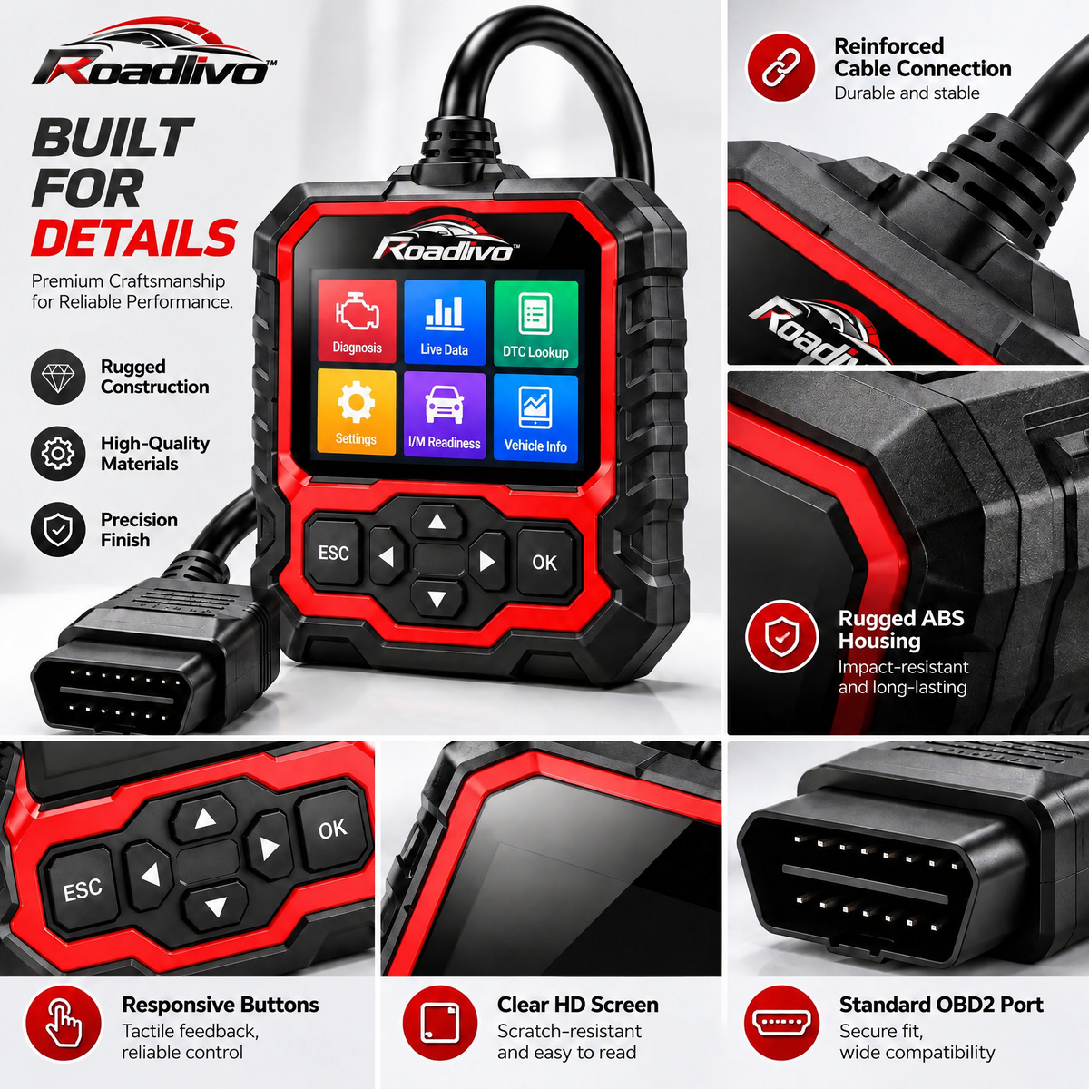 Roadlivo™ OBD2 Car Diagnostic Scanner